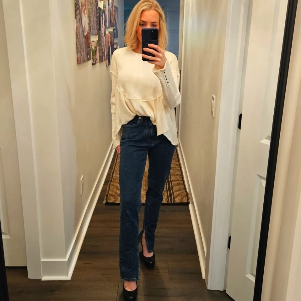 Everlane Cheeky Split Hem High Waist Jeans SIZE 26
